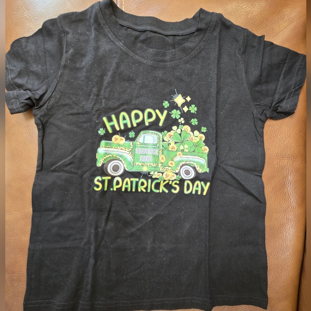 Black St. Patrick's Day Kids T-Shirt Size 5T/6